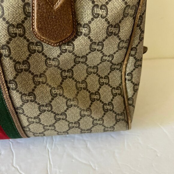 VINTAGE GUCCI PLUS BOSTON GG PLUS SATCHEL BAG - Picture 3 of 14